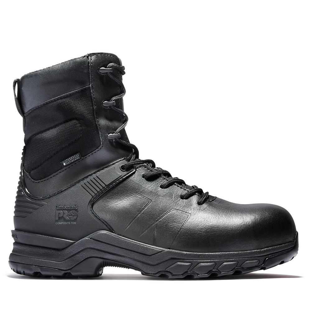 Timberland Μποτακια Εργασίας Ανδρικα Μαυρα - Pro® Hypercharge 8" Comp Toe - Greece 3075128-RS